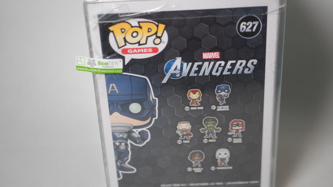 SuperHi Las Vegas Captain America #627 Pop Games: Avengers Gamerverse Vinyl Figurewith EcoTEK Plastic Protector Display Box
