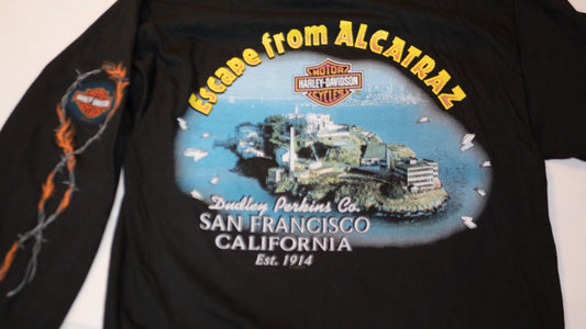 SuperHi Las Vegas Harley-Davidson Escape from Alactraz Long Sleeve Shirt Size Medium