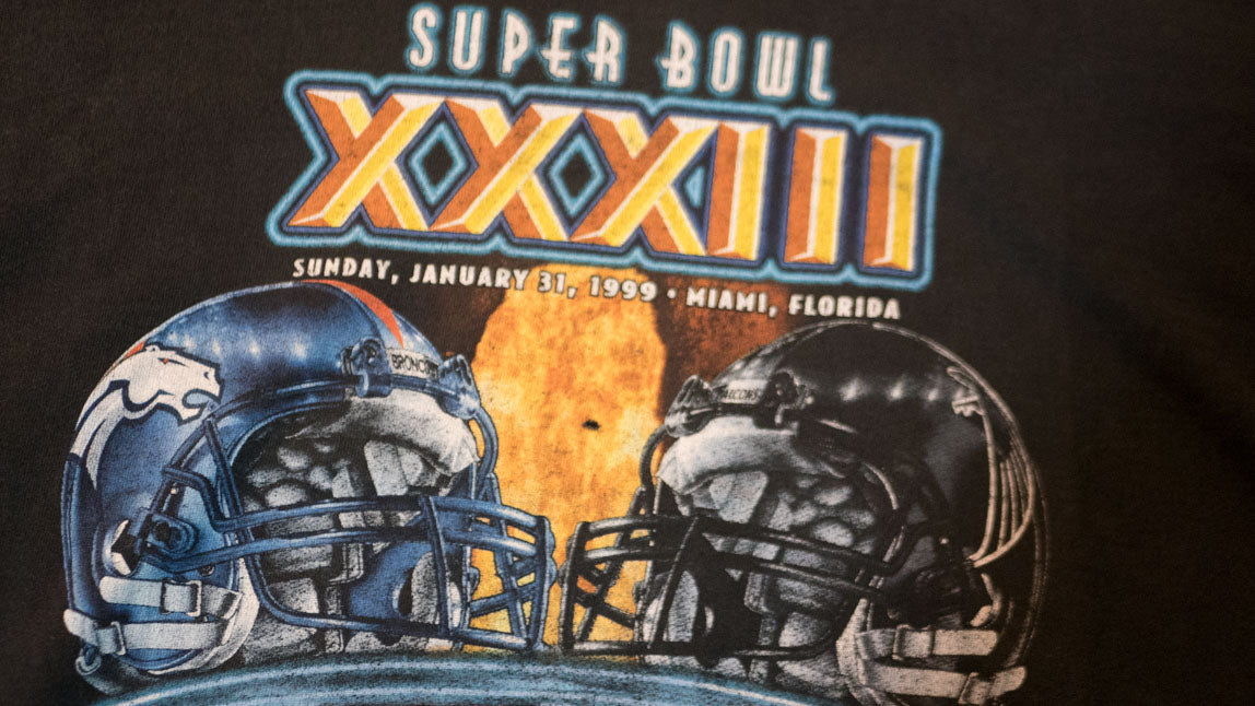 SuperHi Las Vegas Broncos Falcons Super bowl XXXIII Shirt Size Large